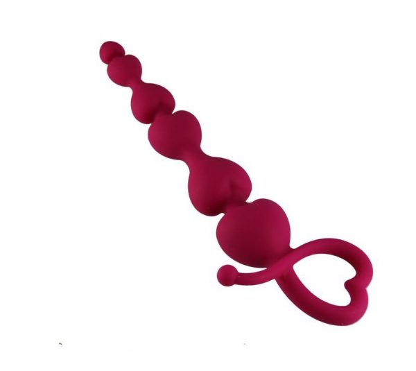 Silicone Heart Anal Beads