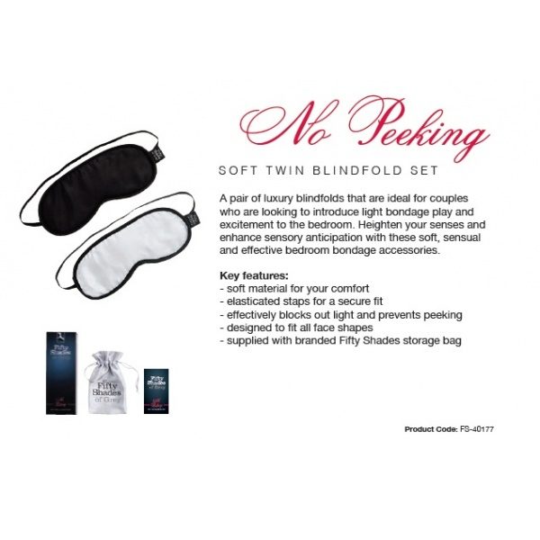 FSOG NO PEEKING - SOFT BLINDFOLD TWIN PACK