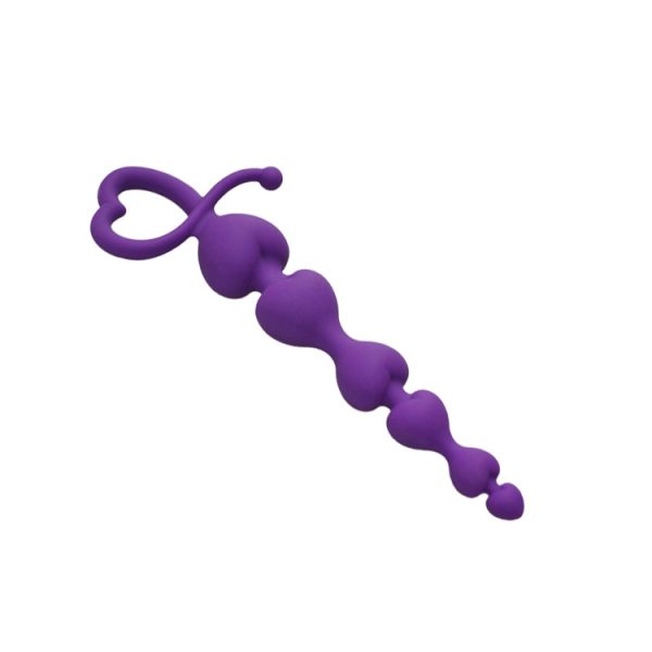Silicone Heart Anal Beads