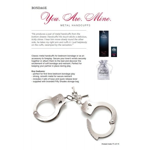 FSOG YOU ARE MINE - METAL HANDCUFFS