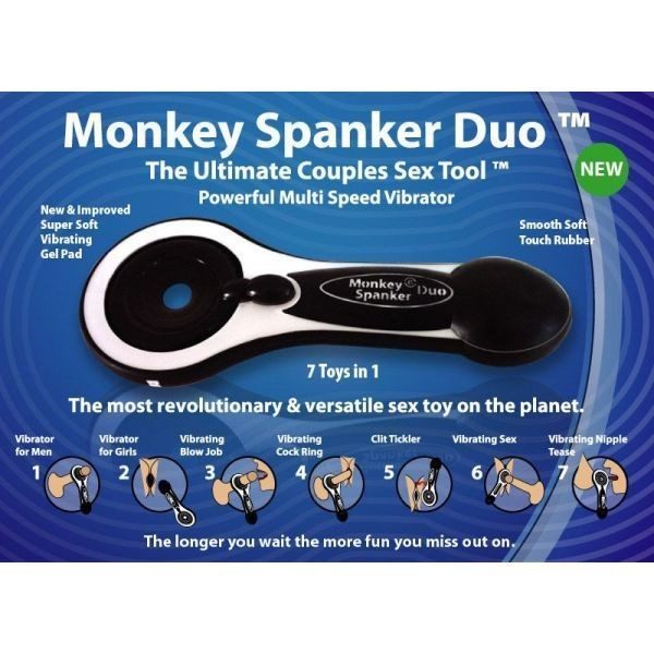 Monkey Spanker Duo 7-in-1 Vibrating Masturbator Pink