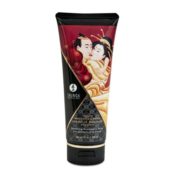 Shunga - Kissable Massage Cream Sparkling Strawberry Wine 200ml