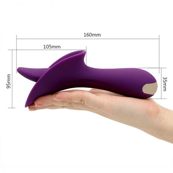 10 Speed Powerful Purple Silicone Rechargeable Flickering Tongue Vibrator