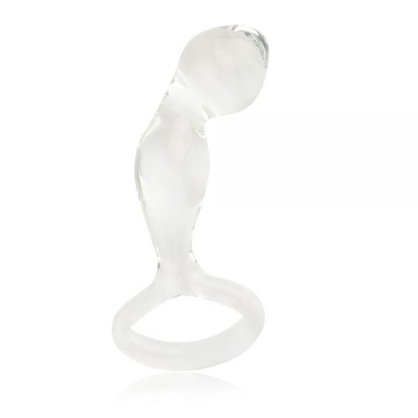 Glass Romance Clear Ring Glass Dildo