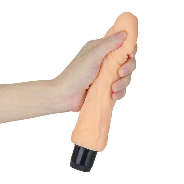 8 Inch Real Feel Cyberskin Vibrator Dildo