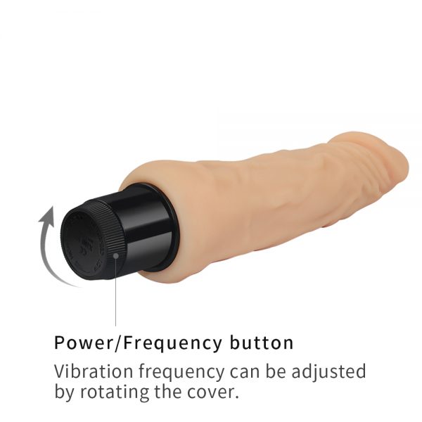 8 Inch Real Feel Cyberskin Vibrator Dildo