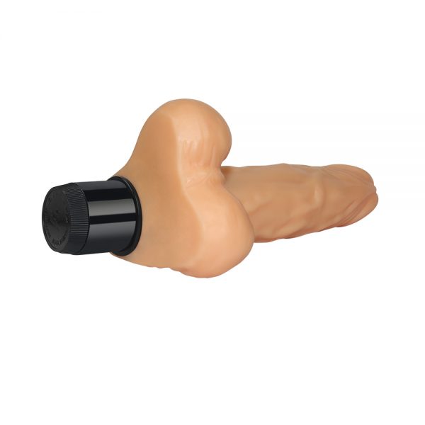 8 Inch Real Feel Cyberskin Ballsy Vibrator Dildo