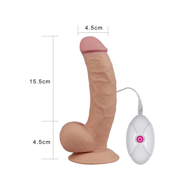 The Ultra Soft Dude Vibrating Remote Suction Cup Dildo
