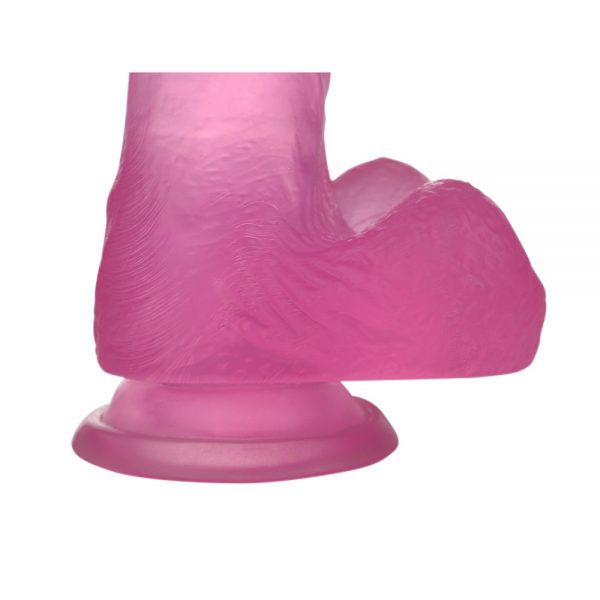 Jelly Studs Pink Crystal Dildo Medium
