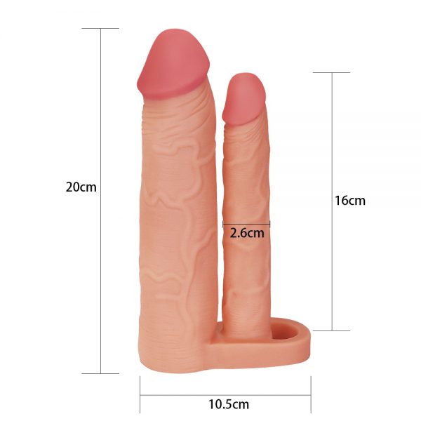 Pleasure X Tender Double Penis Extender Sleeve