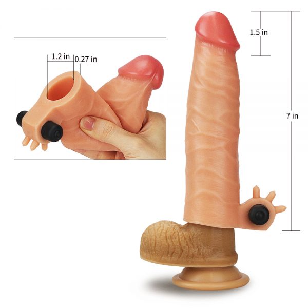 Silicone Natural Vibrating Penis Extender