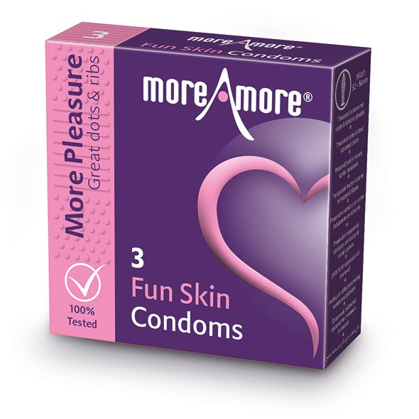MoreAmore - Condom Fun Skin 3 Pieces