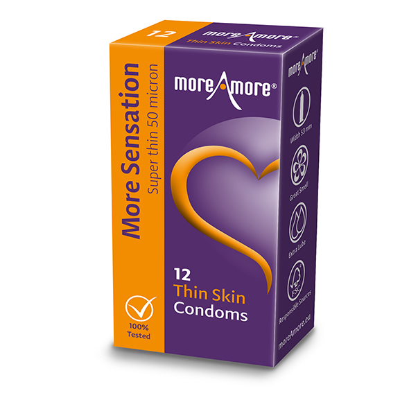 MoreAmore - Thin Skin Condom 12 Pieces