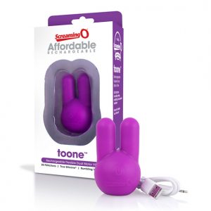 Screaming O-Toone Silicone Vibrator With Flexible Ears Purple