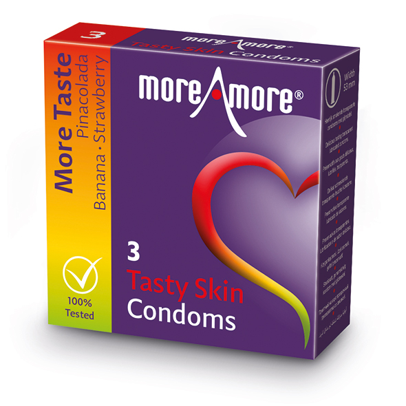 MoreAmore - Condom Tasty Skin 3 Pieces