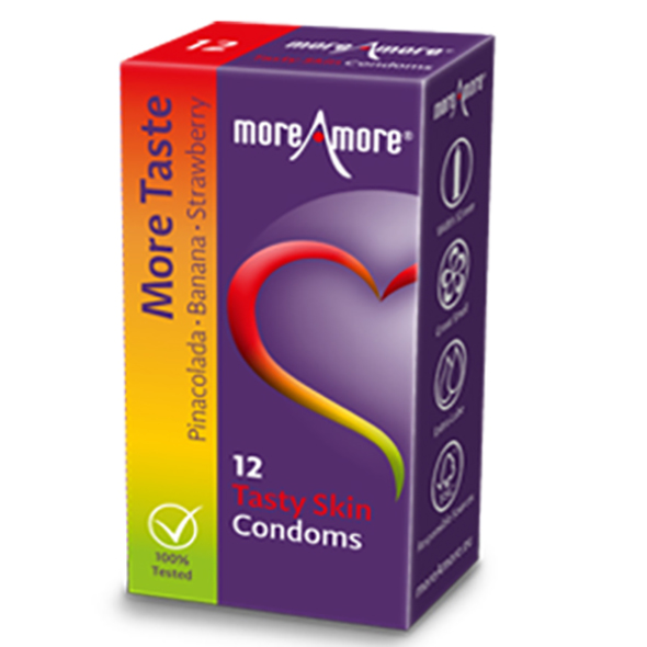 MoreAmore - Condom Tasty Skin 12 Pieces