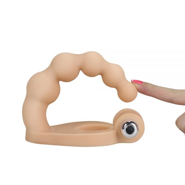 Lovetoy The Ultra Soft Bead 6.5'' Vibrating Cock Ring - Image 6
