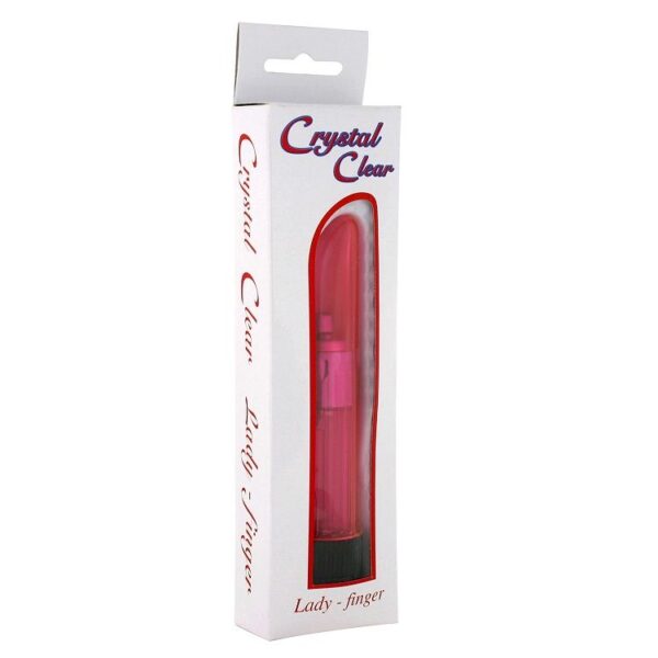 Seven Creations - Crystal Clear Pink Lady Finger Vibrator - Image 2