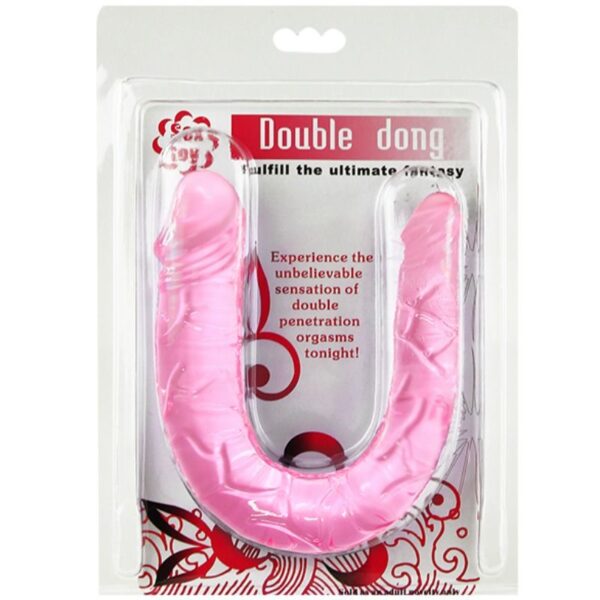 Baile Pink Realistic Double Dildo - Image 5