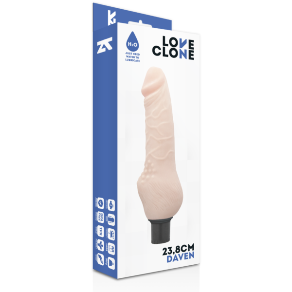 Loveclone Daven Self Lubricating Realistic Vibrating 9.3 Inch Dildo - Image 3