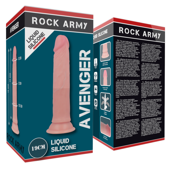 Rockarmy Liquid Silicone Premium Avenger Realistic 7.4 Inch Dildo - Image 6