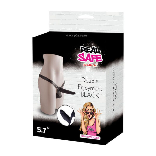 Toyz4Lovers - Double Enjoyment Black 6 Inch Strap On - Image 6