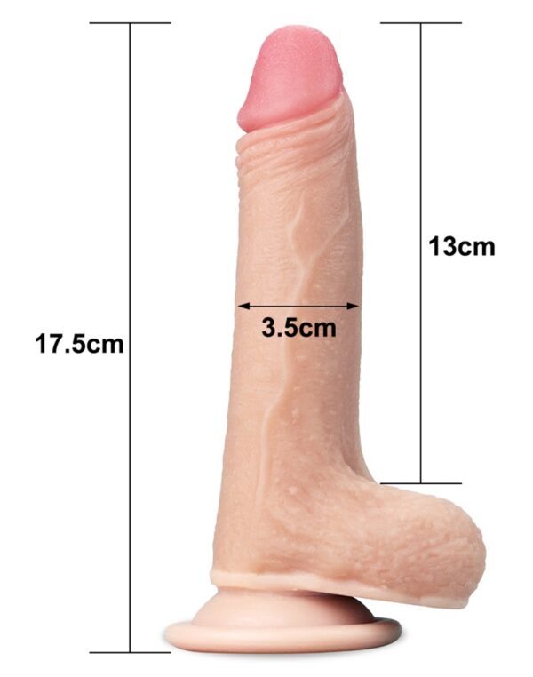 LoveToy Sliding Skin Dual Layer 7 Inch Dildo - Image 5