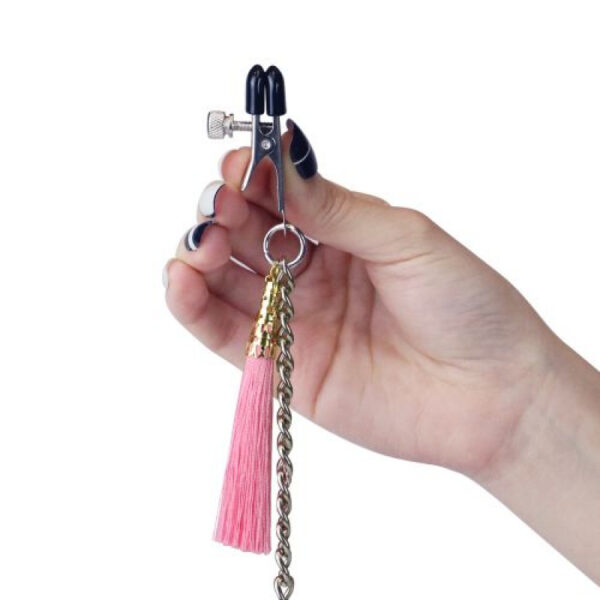 Lovetoy - Nipple Clit Tassel Clamp With Chain - Image 3
