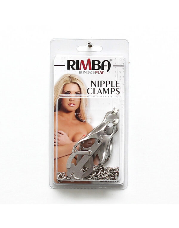 Rimba Clover Nipple Clamps With Chain - Image 3
