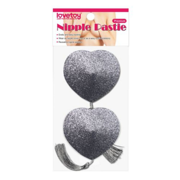 Lovetoy Reusable Glitter Heart Tassel Nipple Pasties