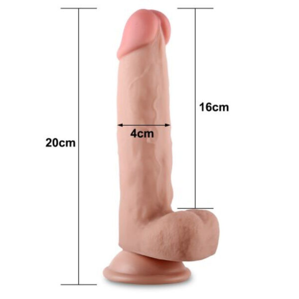 LoveToy Sliding Skin Dual Layer 8 Inch Dildo - Image 6