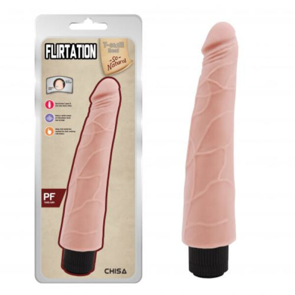 Flirtation - 9.4 Inch Flesh Vibrating Realistic Dildo