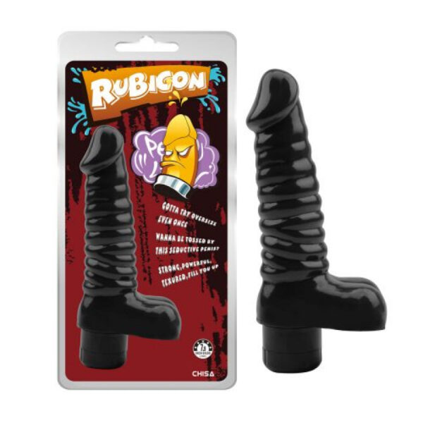 Rubicon Sugar 7.4 Inch Black Ballsy Vibrating Dildo