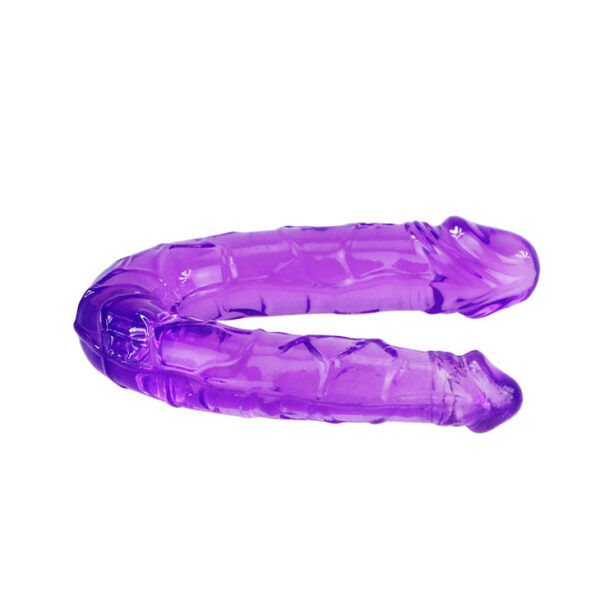 Double Flexible Dildo Purple - Image 3