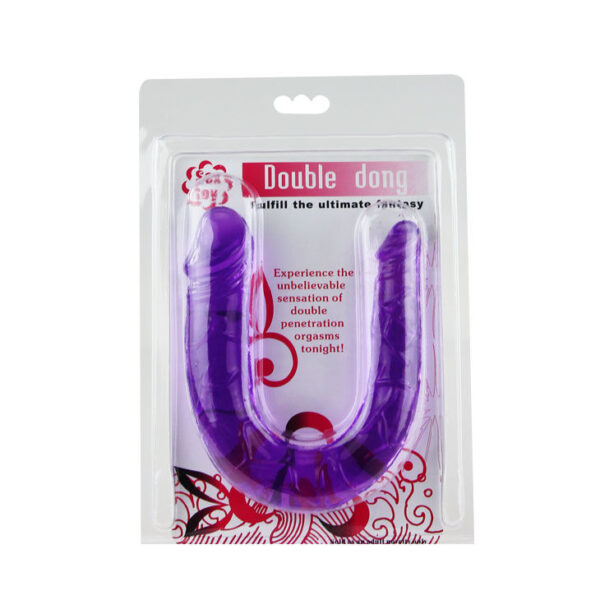 Double Flexible Dildo Purple - Image 5