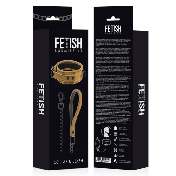 Fetish Submissive Origin Collar With Chain Leash - Image 8