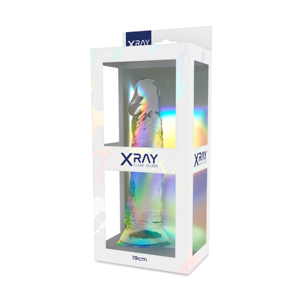 X-Ray 7.4 Inch Crystal Clear Dildo With Harness - Image 9