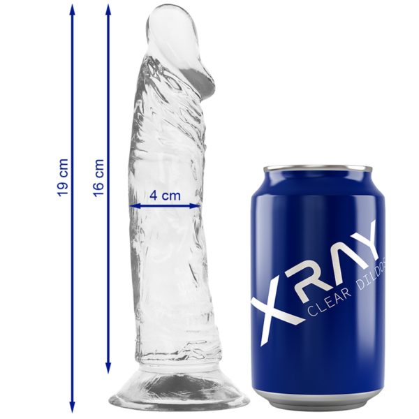 X-Ray 7.4 Inch Crystal Clear Dildo With Harness - Image 5