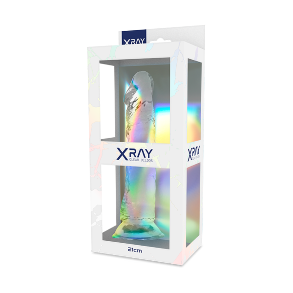 X-Ray 8.2 Inch Crystal Clear Dildo with Harness - Image 9