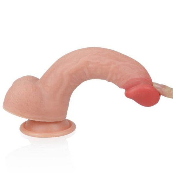 Lovetoy - 8 Inch Dual Layered Veiny Silicone Dildo - Image 6