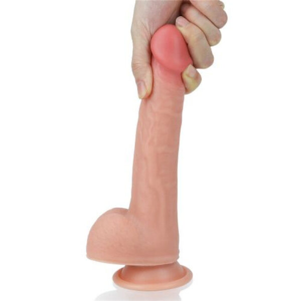 Lovetoy - 8 Inch Dual Layered Veiny Silicone Dildo - Image 5