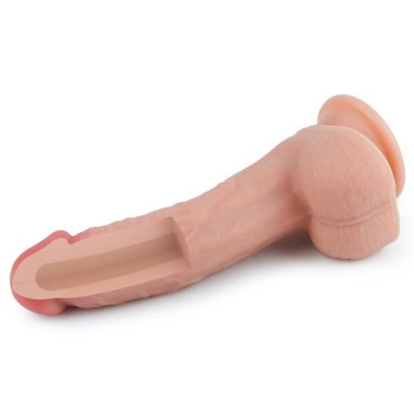 Lovetoy - 8 Inch Dual Layered Veiny Silicone Dildo - Image 7
