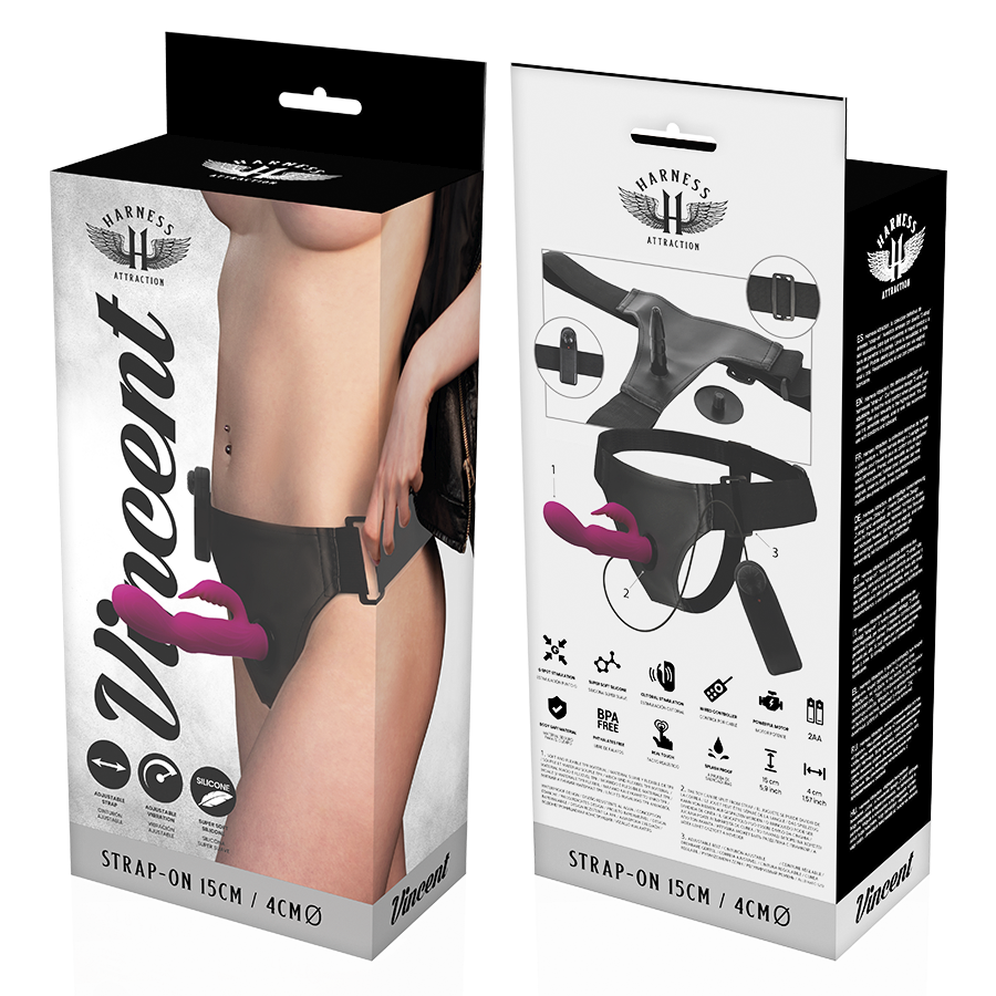 Harness Attraction - Vincent 6.5 Inch Rabbit Strap On - Image 8