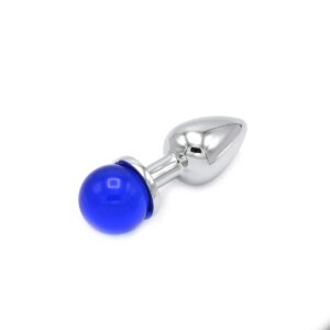Kiotos – Metal Anal Plug With Blue Gem Ball