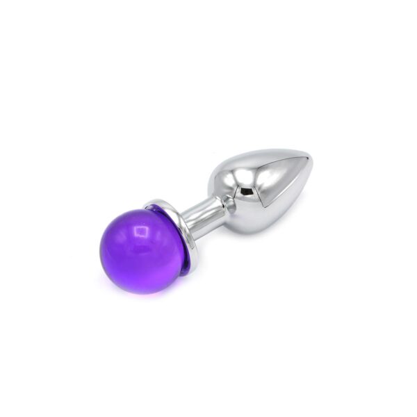 Kiotos – Metal Anal Plug With Purple Gem Ball