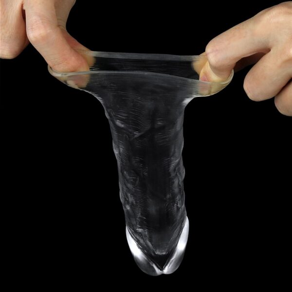 Lovetoy - Flawless Clear Penis Sleeve Extender Add 1 Inch - Image 4