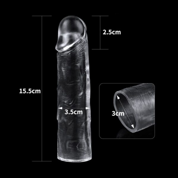 Lovetoy - Flawless Clear Penis Sleeve Extender Add 1 Inch - Image 3