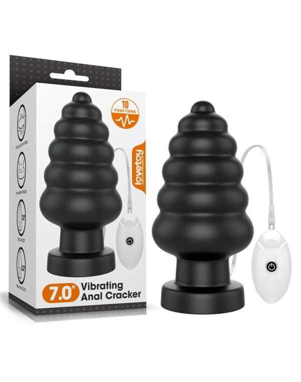 King Sized 7 Inch Remote Vibrating Anal Cracker Dildo