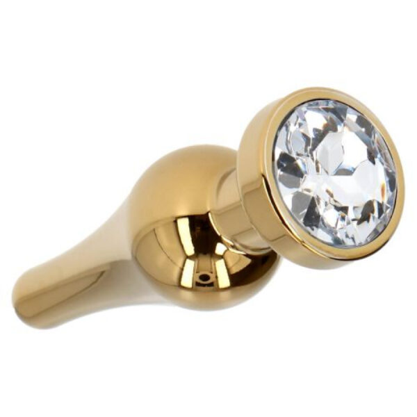 Fetish Art – Ace of Spades Gold Clear Jewelled Butt Plug – Small - Image 5