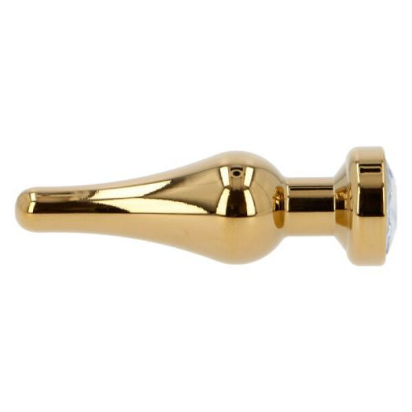 Fetish Art – Ace of Spades Gold Clear Jewelled Butt Plug – Small - Image 4